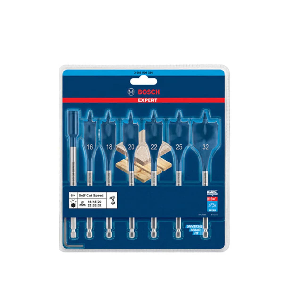 BOSCH Woodworking Flat Drill 7-Pack 