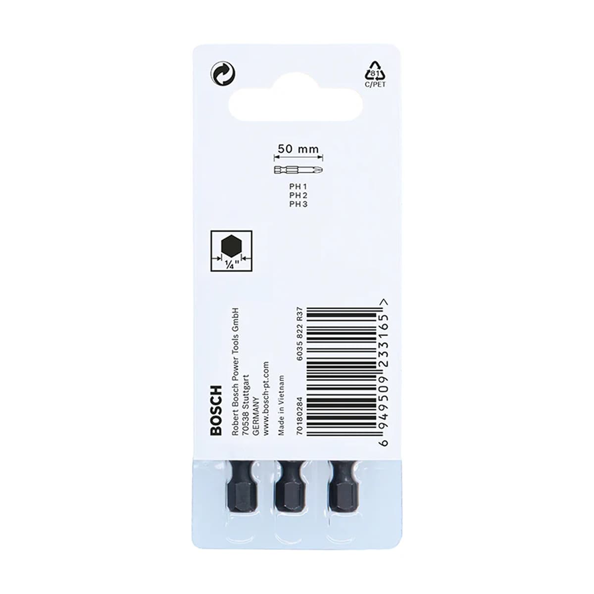 BOSCH professional-grade impact-resistant screwdriver bits 