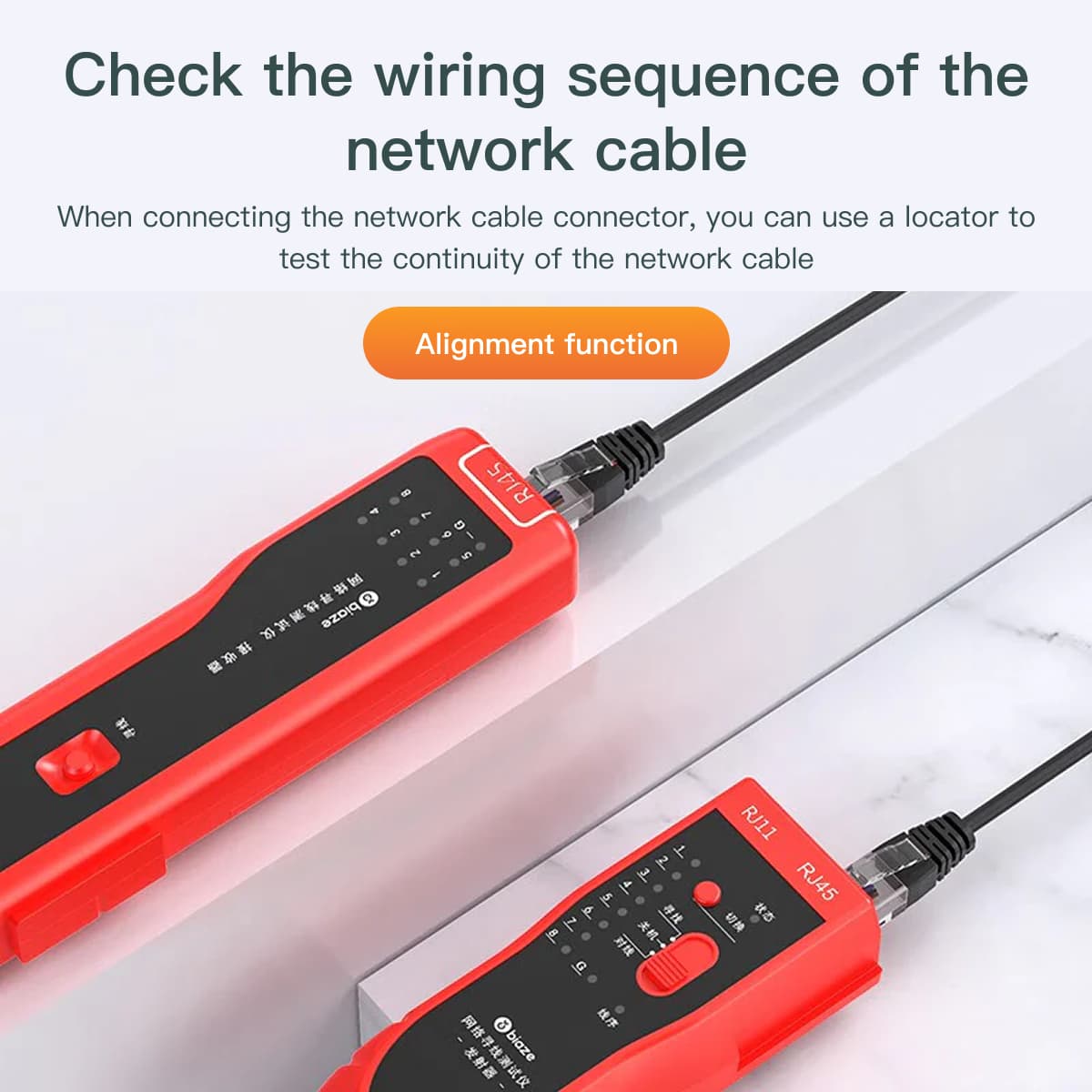 Instrumento multifuncional de prueba e inspección de cables telefónicos y de red Biyaz 