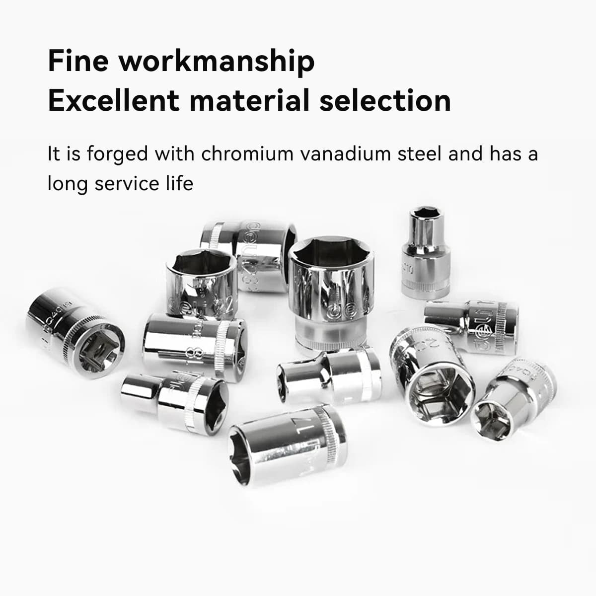 Llave de vaso hexagonal de 12,5 mm de la serie Deli Tools 