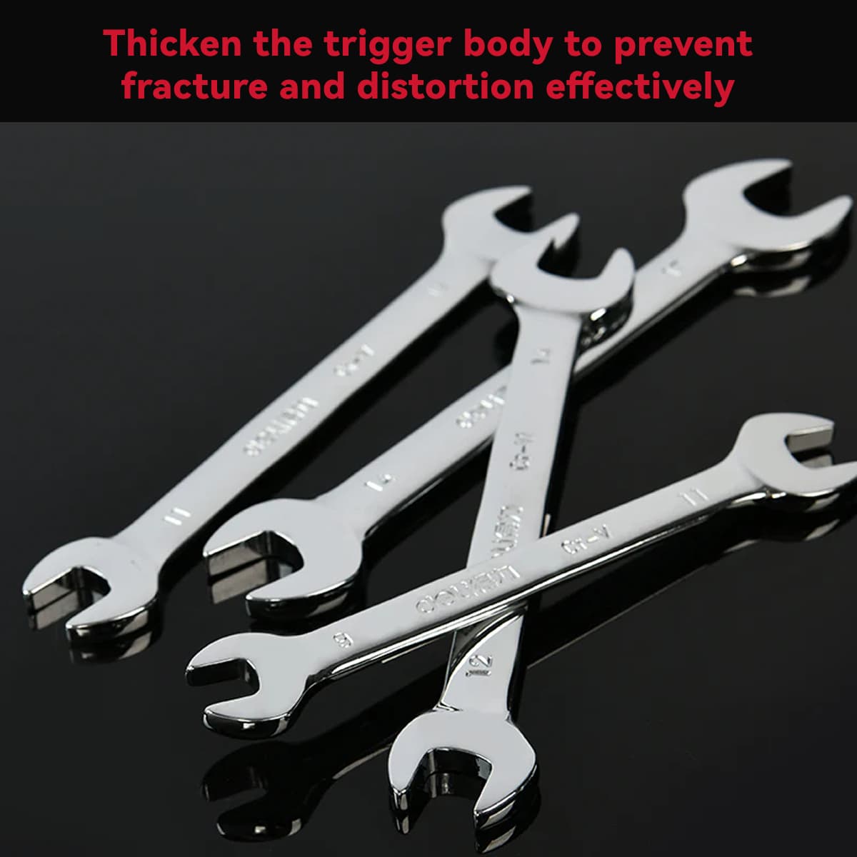 Deli Tools Mirror Finish Double Open End Wrench 