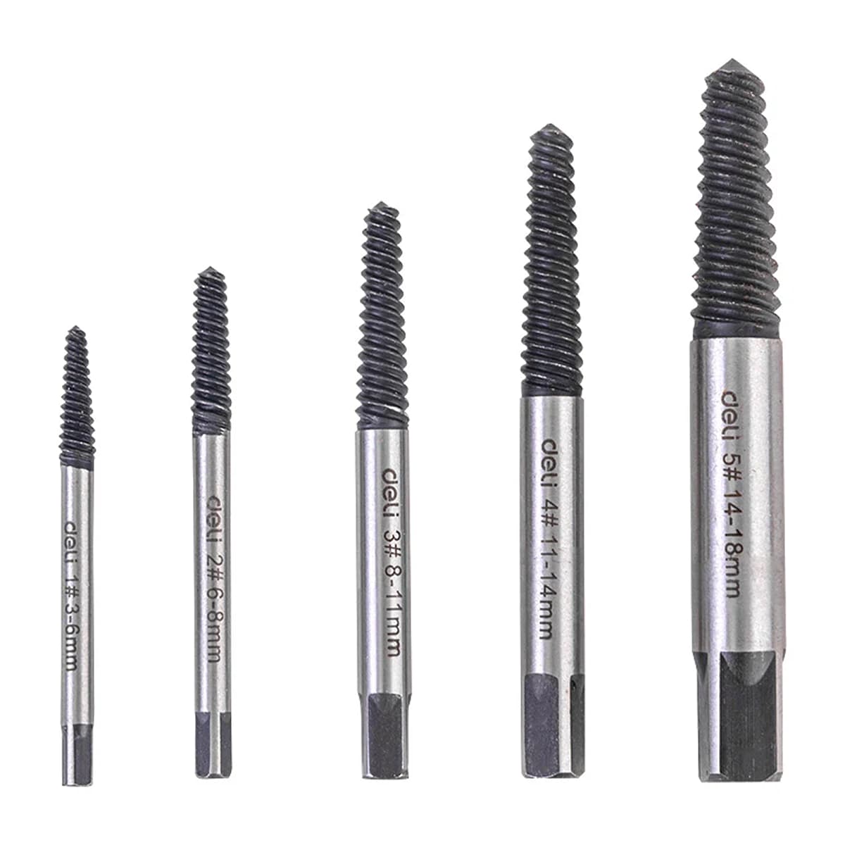 Juego de extractores de tornillos Deli Tools 