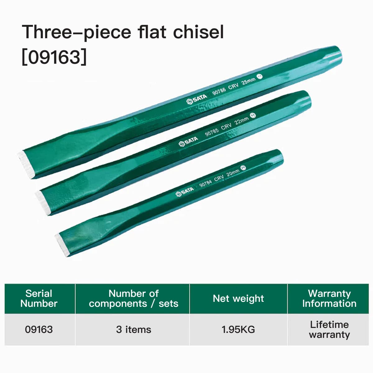 Star flat chisel tool set 