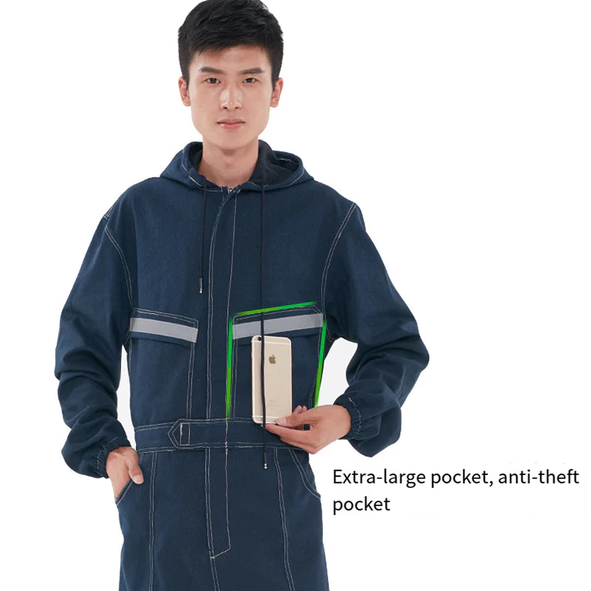 优麦科 连体牛仔工作服