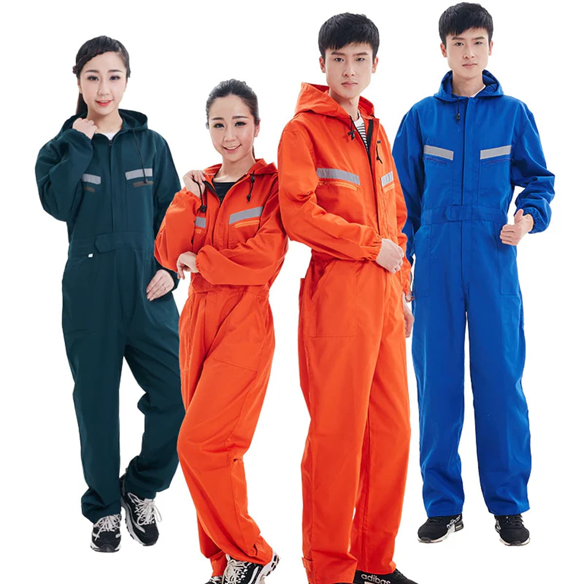 Yumaike Hooded Onesie Pure Cotton Long-Sleeved Work Uniform